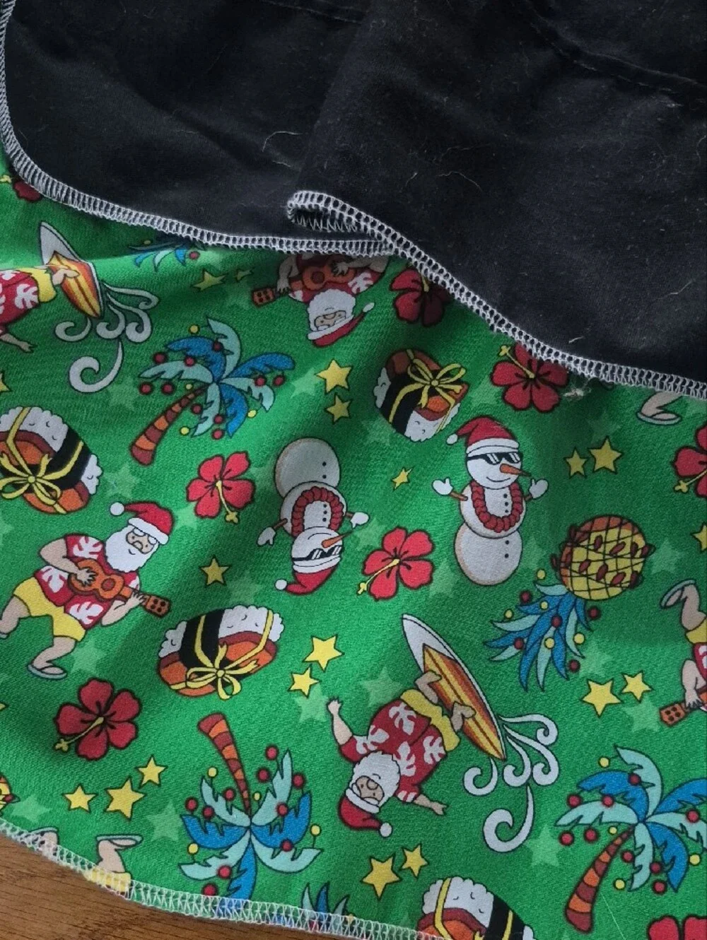 Blue and Green Holiday Print Kitchen Apron